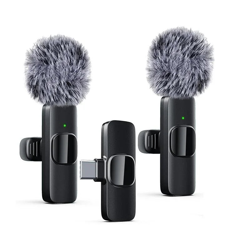 Micrófono Inalámbrico K9 2026, Micrófono de Solapa Profesional con Reducción de Ruido, Mini Micrófono con Clip, Plug & Play para iPhone, Android y Tipo-C