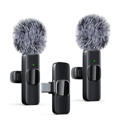 Micrófono Inalámbrico K9 2026, Micrófono de Solapa Profesional con Reducción de Ruido, Mini Micrófono con Clip, Plug & Play para iPhone, Android y Tipo-C